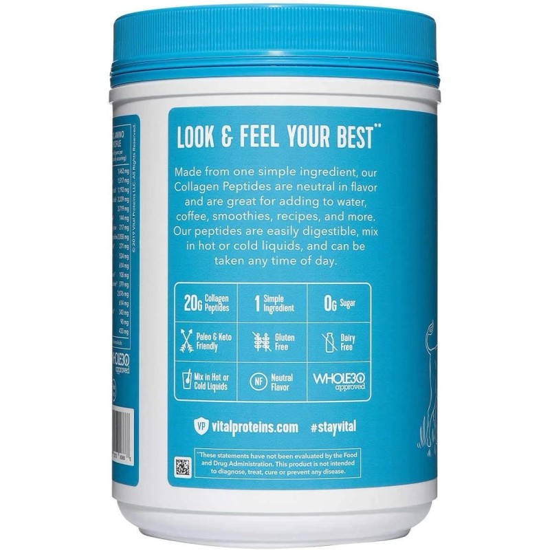 Vital Proteins Collagen Peptides Powder Unflavored 24 oz Expires 2029