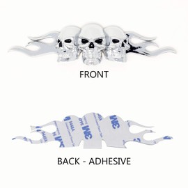 Custom Accessories 98076 Emblema de Calavera flameante