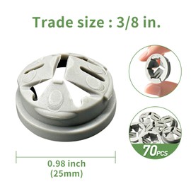 Arborix Electrical Box Knockout Plugs Romax Connectors Junction Box Adapter Non-metallic Push In Cable Connectors Snap In Conduits Fittings Plastic Connectors Trade Sizes 3/8 Inch 70 Pcs