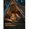 Fake Campfire Night Light, 3D LED Fire Pit Firewood Lamp,