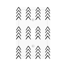 Black White Modern Striped 1 Gang Light Switch Cover Mid Century Boho Decorative Wall Plate Single Toggle Switchplate Faceplate for Home Decor