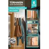 4smile Door Hooks for Hanging, Set of 6 - Stainless