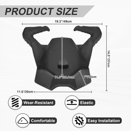 2-Up Passenger Seat Fit for Can AM Ryker All Models | Soft Rear Seat with Grap Handles (MAX Mount 219400800 Required)