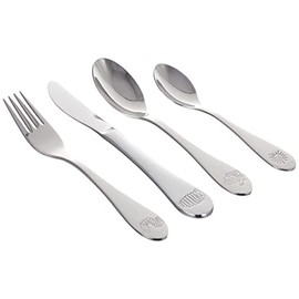 Raupe Nimmersatt 19409 Children's Cutlery Set 4-Piece Stainless Steel Multi-Coloured 21 x 14 x 2.5 cm