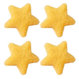 4 Pcs Yellow Star Hairpins Fluffy Fuzzy Soft Anti-slip Hair Decor Portable Sweet Style Pentagram Bangs Clips Hair Styling Clips and Barrettes