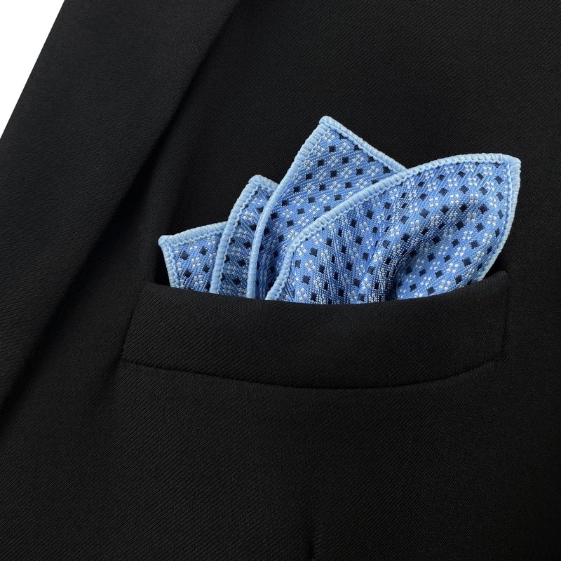 Shlax & Wing Men's Long Necktie Silk Blue Single Color