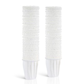 Disposable Paper Coffee Filters K Cup Paper Filters for K-eurig Single Brewer Reusable Cups, K-Cup Coffee Pods, Fit Most K eurig Single Serve Filter Brands Coffee Pods (White, Large)