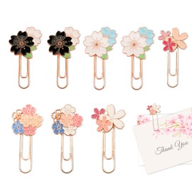 Koudindg 8PCS Cherry Paper Clips Cute Paperclips Planner Bookmark Clip Journal Clips to Hold Journal Open Office Stationery Supplies Cute School Supplies Gifts for Teachers Students Coworkers