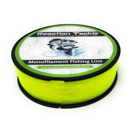 Reaction Tackle Monofilament Fishing Line- Strong and Abrasion-Resistant Nylon Mono Fishing Line, Freshwater and Saltwater Fishing Line Yellow 8/2000