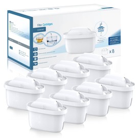 Oueemla Cartridge for Water Purification Pot, Brita Replacement (Maxtra BRITA MAXTRA Water Purifier) Filter Cartridge, High Removal, Japanese Specifications, Set of 8