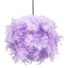 Eye-Catching and Modern Real Natural Lilac Feather Decorated Small Pendant