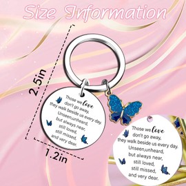 Ibiwe Sympathy Gifts for Loss of Loved One Bereavement Gifts in Memory of Loved One Gifts Loss of Father Mother Grandpa Grandma Sympathy Gift Remembrance Gifts Butterfly Keychain Gift