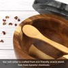 HESHIBI Wooden Salt Cellar Box with Marble Lid & Spoon,