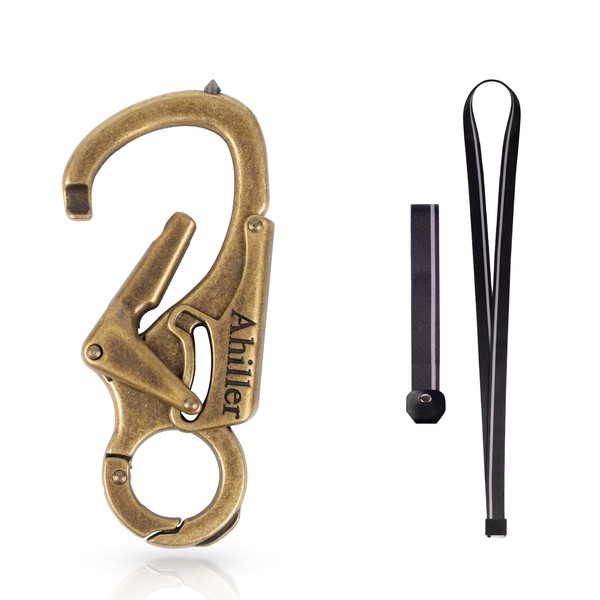 Ahiller Carabiner Key Ring Snap Hook Clip Set, Alloy Keychain