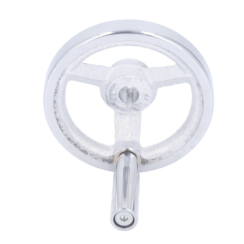 3 Spoke Hand Wheel with Revolving Handle Cast Iron Round