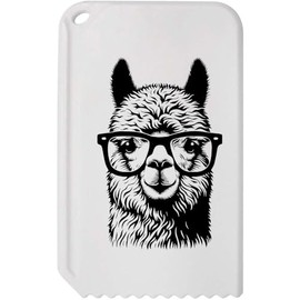 'Alpaca Wearing Glasses' Plastic Ice Scraper (IC00037970)