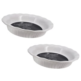 CorningWare FW111 French White 9 in Pie Plates (2-Pack)