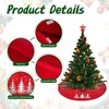 48in Christmas Tree Skirts Plush Tree Skirt -Silver Christmas Tree