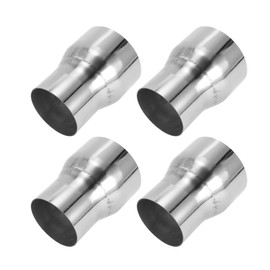 Motoforti 3.15" OD to 4" OD Mandrel Exhaust Pipe Adapter Concentric Reducer Car Exhaust Pipe Tubing Piping Adapter 5inch/127mm Length T304 Stainless Steel Silver Tone 4 Pcs