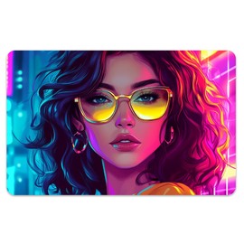 peacoblue Bank Card Sticker Cyberpunk Girl Credit Debit Card Custom Skin Cover Protector, 4 Styles Scratch-Proof Attractive Decal for Most Popular EBT Transportation Key Card