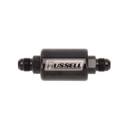 Russell Inline Fuel Check Valve 650603; 1-Way Check Valve Black -06AN male