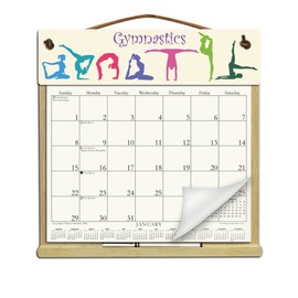 Wooden Refillable Calendar Holder filled with a 2025 calendar and includes an order form page for 2026. We'll include the rest of 2024, too, in case you need it. - GYMNASTICS