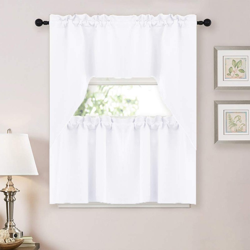 Nicetown W29 - Juego de cortinas con bolsillo para barra,