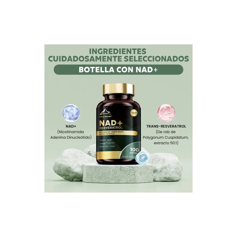 Nad Resveratrol, Apoyo Con Fórmula Liposomal Hecho 300 Cáps
