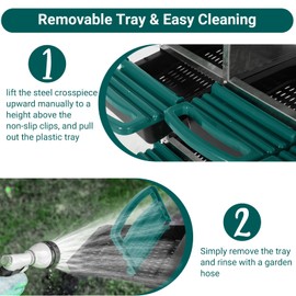 Nesting Boxes for Chickens, Chicken Nesting Box, with Lid Cover to Protect Eggs, 8 Holes with Legs, Green