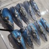 [Handmade nail tip] Milky Way trapped in the sea -