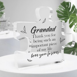 Grandad Gifts, Grandad Christmas Gifts, Gifts for Grandad, Grandad Birthday Gifts Great Grandad Gifts from Grandchildren Present for Grandad Grandpa Gift Grandad Fathers Day Gift Acrylic Block Puzzle