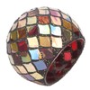 Mosaic Glass Tea Light Holder Romantic Decorative Red Handmade Cracked