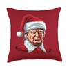 Santa Claus Trump Christmas Art Portrait Graphic Men Women Throw