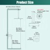 Heyalan Shower Faucet Set Square Stainless Steel Bathroom Rainfall Shower