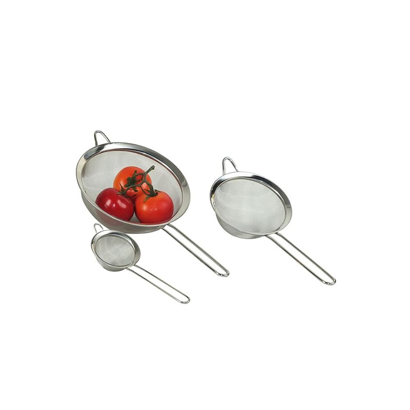Kela 11074 Küchensieb-Set, 3-teilig, 8/14/20 cm Durchmesser, Edelstahl, Profi