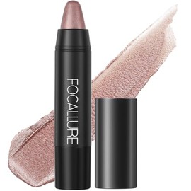 FOCALLURE- Lápiz labial metálico ultra chic, lápiz labial rico en vitamina E, color brillante y ligero que no se seca ni se desvanece.