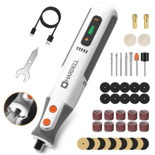 HARDELL 8V Cordless Rotary Tool Kit, 5 Variable Speed, 42