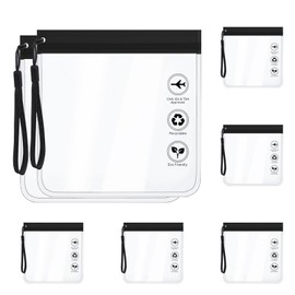 7 x Zip Bags Aeroplane Liquids Bags 1 L, TSA Approved 1 Litre Bag Aeroplane Hand Luggage Liquids Toiletry Bag, Air Travel Accessories, Holiday Must Haves Vacation Travel Essentials Gadgets,