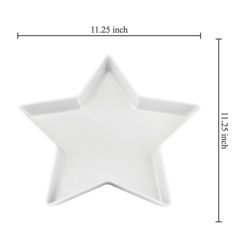 Supreme Housewares Patriotic Star Shaped Plate Melamine Serving Plate Dinner