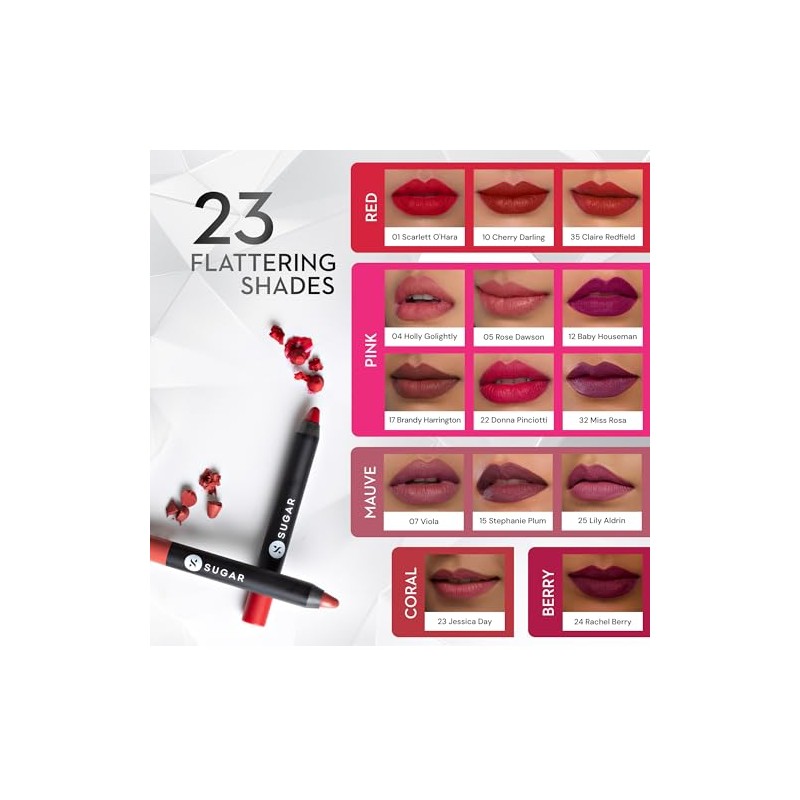 SUGAR Cosmetics Labiales Matte As Hell Para Mujer. Duran Hasta