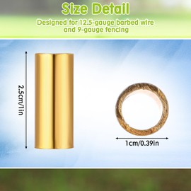 Blulu 100 Pack Fence Wire Splices for Barbed Wire Fencing Weather Resistant Crimping Sleeves for Fence Repair and Installation Works with 12.5-Gauge Barbed and 9-Gauge Fencing