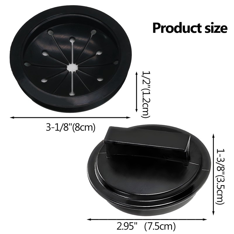 Hordion 3 Inch Garbage Disposal Splash Guard and Kitchen Sink
