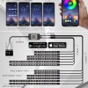 XUKEY 12Pc Motorcycle RGB LED Neon Under Glow Light Strip