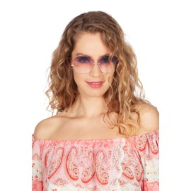 MIMIKRY 80s 90s Festival Sunglasses Purple/Pink with Gradient UV Protection 400 Vintage Charlies Angels