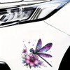 Christmas Purple Dragonfly Flower PVC Vinyl Car Decals Stickers Waterproof