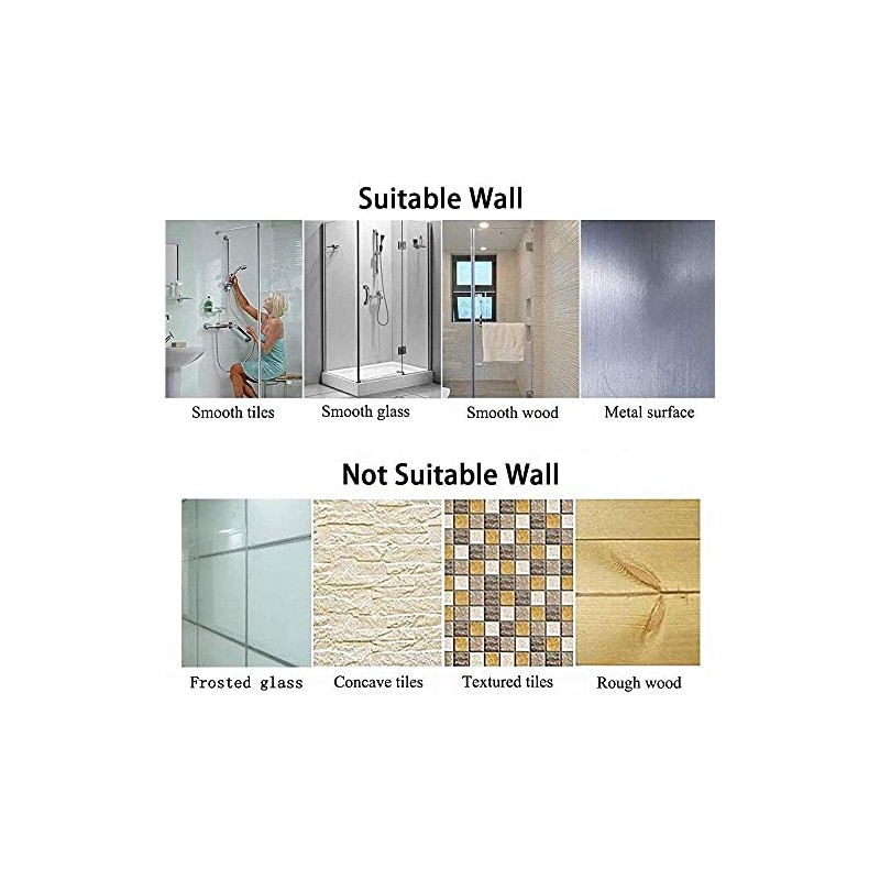 Shower Head Holder Suction Cup Handheld Showerhead Bracket Adjustable Height