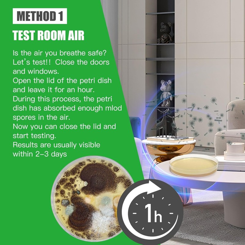 Mold Test Kit for Home Within 6 Individual Tests,DIY Detector