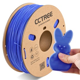 CCTREE TPU Filament 1.75mm, 1kg Spool (2.2 lbs), Flexible 3D Printer Filament, Shore Hardness 95A, High Elasticity & Impact Resistance, Dimensional Accuracy ±0.03mm, Blue