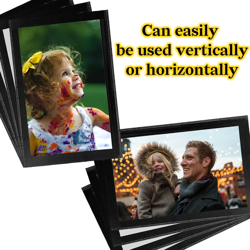 10 Pack 4"x6" Premium Super Slim Magnetic Picture Pockets Frames