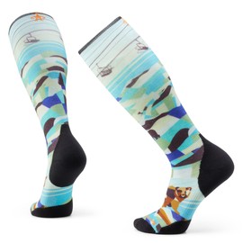 Smartwool Ski Targeted Cushion Merino Wool Over the Calf Socks for Men and Women — Bear Country Custom Print by Brittney Lewis, Capri, X-Large